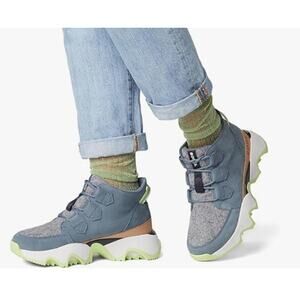NIB Sorel Women's Kinetic Impact Caribou Waterproof Shoes Mercury India Ink Sz 8